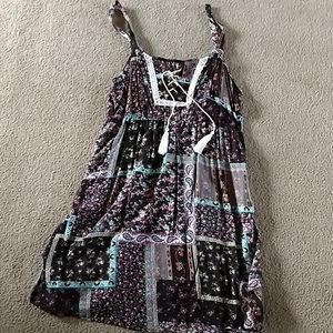 Boho style knee length dress